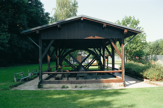 Historisches Tretrad Soleförderung | © BTB Bad Rappenau