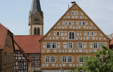 Fachwerk am Marktplatz in Möckmühl | HeilbronnerLand | © Stadt Möckmühl