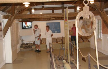Bohrhausmagazin Ausstellung Seilwinde | © BTB Bad Rappenau