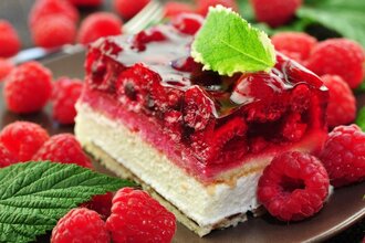 Gastronomie in Albstadt:Himbeerkuchen im Café Intermezzo