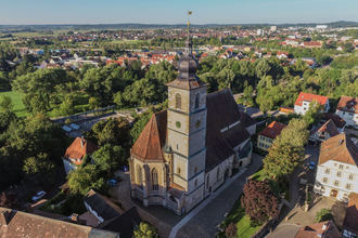 Luftaufnahme der Crailsheimer Johanneskirche | © Stadtverwaltung Crailsheim