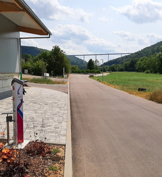 RadSERVICE-Punkt Kanu-Anlegestelle Braunsbach | © Hohenlohe + Tourismus e. V.