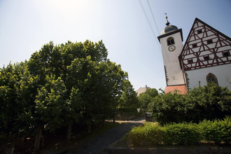 Alte Fachwerkkirche in Hollenbach | © Touristikgemeinschaft Hohenlohe e. V. |  Marion Schlund