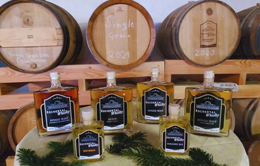 Kochertal Brennerei_Whiskysortiment | © Hohenlohe + Schwäbisch Hall Tourismus e. V.