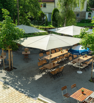 Die Krone in Sulzbach-Laufen: Biergarten | © Hohenlohe Schwäbisch Hall