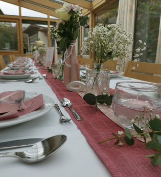 Landgasthof Bürgerstüble in Michelfeld: Tischdekoration | © Hohenlohe Schwäbisch Hall