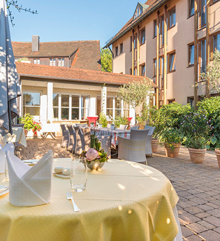 Landhaus Wolf in Schwäbisch Hall: Terrasse | © Hohenlohe Schwäbisch Hall