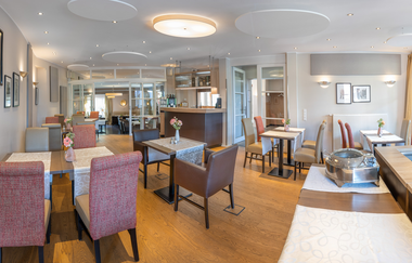 Landhaus Wolf Bistro s´Bähnle Schwäbisch Hall: Frühstücksraum | © Hohenlohe Schwäbisch Hall