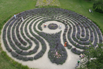 Lavendellabyrinth im Salinenpark | © BTB Bad Rappenau