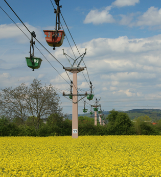 Materialseilbahn (Lorenseilbahn) zwischen Leimen und Nußloch | © Beate Otto