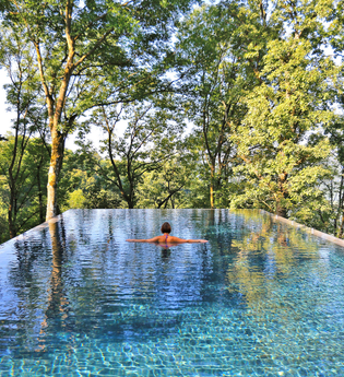 Waldpool im Mawell Resort Langenburg | © Touristikgemeinschaft Hohenlohe e. V. | Mawell Resort