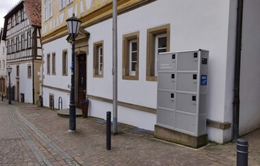 E-Bike-Ladestation Rathaus Möckmühl | HeilbronnerLand | © Touristikgemeinschaft HeilbronnerLand
