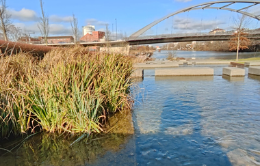 Wassertreppe im Neckaruferpark | HeilbronnerLand | © Touristikgemeinschaft HeilbronnerLand