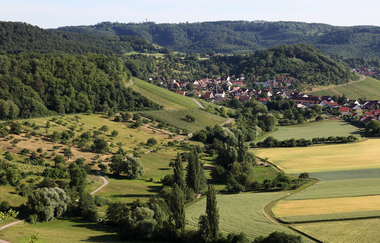 Weinlandschaft Obersulm mit Blick in die Löwensteiner Berge | HeilbronnerLand | © Tourismus im Weinsberger Tal