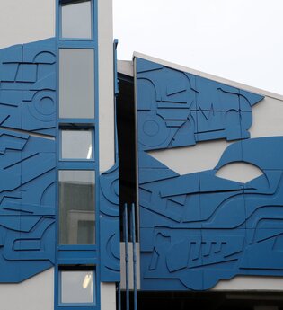 Otto Mindhoff: Außenfassade Wildemann Tiefgarage | © Stadt Schwetzingen