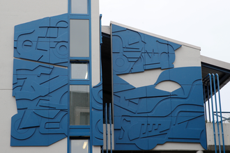 Otto Mindhoff: Außenfassade Wildemann Tiefgarage | © Stadt Schwetzingen