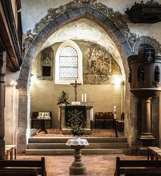 Radwegekirche: Marienkirche Kocherstetten | © Touristikgemeinschaft Hohenlohe, Künzelsau / Gerhard Götz, Künzelsau