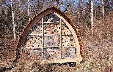 Rastmöglichkeit Insektenhotel | © Hohenlohe + Schwäbisch Hall Tourismus e. V.