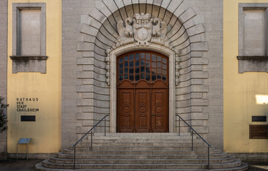 Blick auf das Tor des Rathausturmes | © Stadtverwaltung Crailsheim