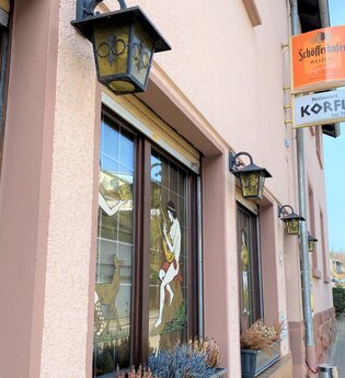 Vorderansicht des Restaurants Korfu