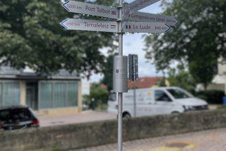 Richtungsweiser Partnerstädte Brackenheim | © Stadt Brackenheim | CP