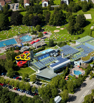 Blick auf das Schenkenseebad von oben | © © Stadtwerke Schwäbisch Hall GmbH | Harald Reich  Fotostudio