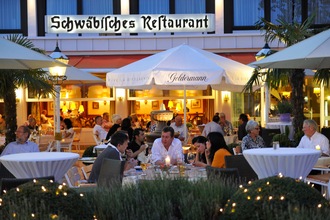 Schwäbisches Restaurant & Piazza im insel Hotel | Haus der Baden-Württemberger Weine