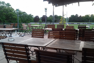 Sportheimgaststätte Kocher Aue Terrasse | © Heike Roth