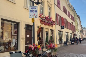Fahrrad mit Blumen in der St.-Anna-Gasse | © Heidelberg Marketing GmbH