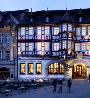 Stadt-gut-Hotel und Gasthof Goldener Adler in Schwäbisch Hall: Außenansicht | © Hohenlohe Schwäbisch Hall
