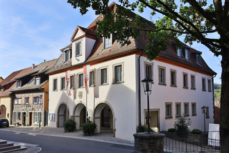 Das Rathaus von Forchtenberg, Geburtsstätte von Sophie Scholl | © Touristikgemeinschaft Hohenlohe e. V. | Andi Schmid