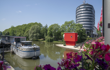Theaterschiff vor Inselspitze | © Heilbronn Marketing GmbH