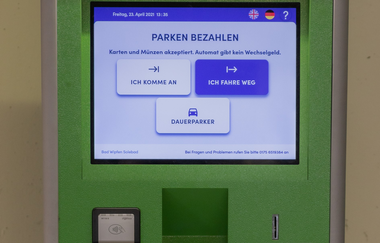Parkautomat im Parkhaus beim Solebad Bad Wimpfen | © Stadt Bad Wimpfen