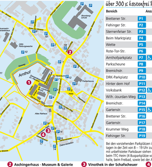 Über 300 kostenfreie Parkplätze im Ortskern