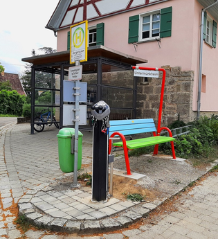 RadSERVICE-Punkt Feuerwehrgerätehaus Übrighausen | © Hohenlohe + Schwäbisch Hall Tourismus e. V.