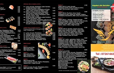 Speisekarte Vietnam Restaurant | © Vietnam Restaurant