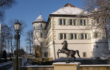 Rappenauer Rappe vor dem Wasserschloss | © BTB Bad Rappenau