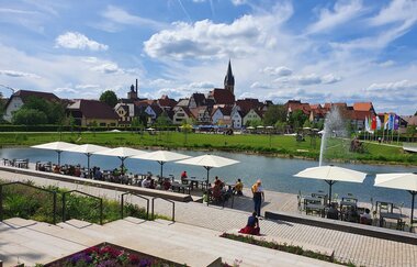 Weiherterrassen am Stadtweiher | Weiherpark Eppingen | HeilbronnerLand