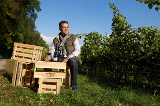 Winzer Markus Busch im Weinberg | © Touristikgemeinschaft Hohenlohe e. V.
