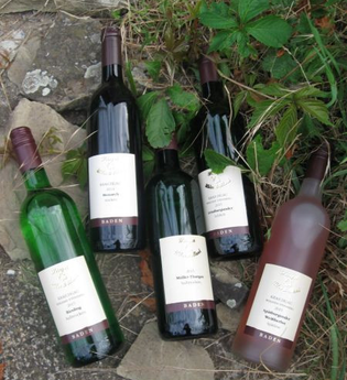 Verschiedene Weinflaschen zwischen Felsen | © Unbekannt