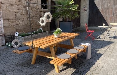 Wendelsmühle Lädle direkt am Radweg | © Liebliches Taubertal