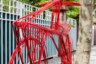 Werner Bitzigeio: Drahtlinie | © Stadt Schwetzingen