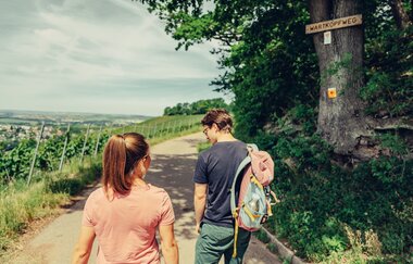 Wanderer am Wartkopfweg | © Chris Frumolt