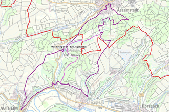 Abkürzung LT 21 Zum Jagstalblick | © Kartenausschnitt aus dem Geoportal des Main-Tauber-Kreises.