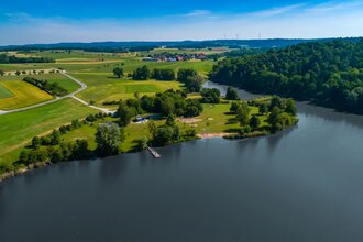 Weitläufiges Luftbild des Degenbachsees | © Patrick Ortner | Stadtverwaltung Crailsheim
