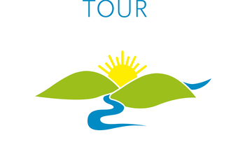 Logo in blau, gelb und grün der Elsenz-Schwarzbachtal-Tour