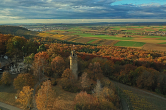Leingarten Heuchelberger Warte Luftaufnahme | HeilbronnerLand | © Heuchelberger Warte