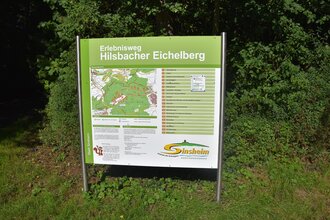 Übersichtskarte zum Erlebnisweg Hilsbacher Eichelberg | © Stadt Sinsheim