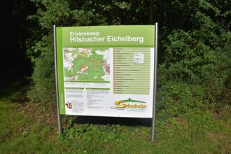 Übersichtskarte zum Erlebnisweg Hilsbacher Eichelberg | © Stadt Sinsheim