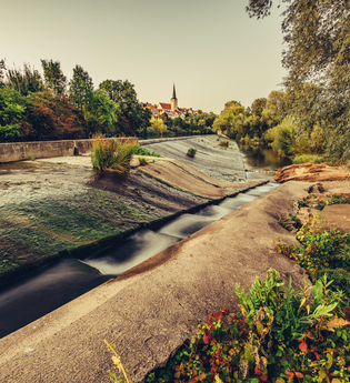 Etappe 3 Wehr bei Hardthausen am Kocher | © Arbeitsgemeinschaft Kocher-Jagst-Radweg